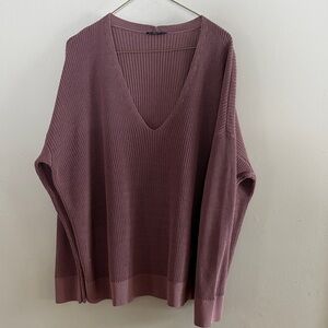 Eileen Fisher Plum V-Neck Sweater